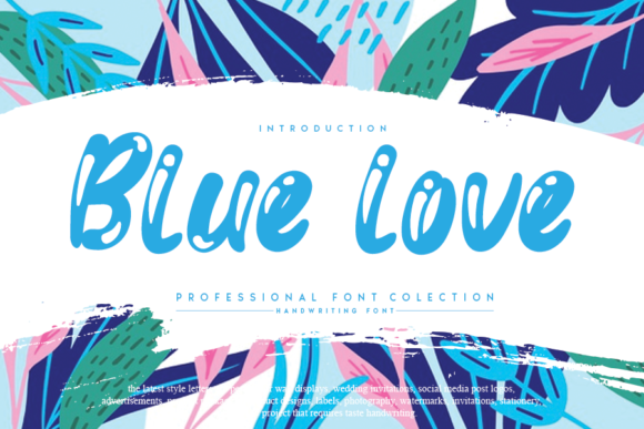 Blue Love: A Friendly Handwritten Font for Branding Projects