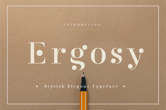Ergosy: A Bold and Unique Display Font for Striking Brand Design
