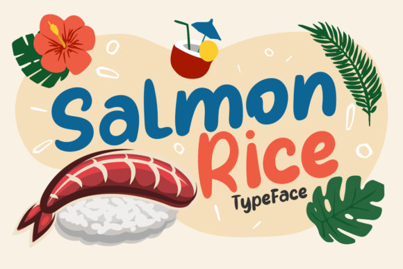 Salmon Rice: A Bouncy Display Font for Campaign Creators