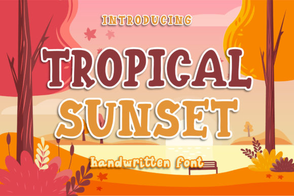 Tropical Sunset Font: A Chunky Display Typeface for Crafters